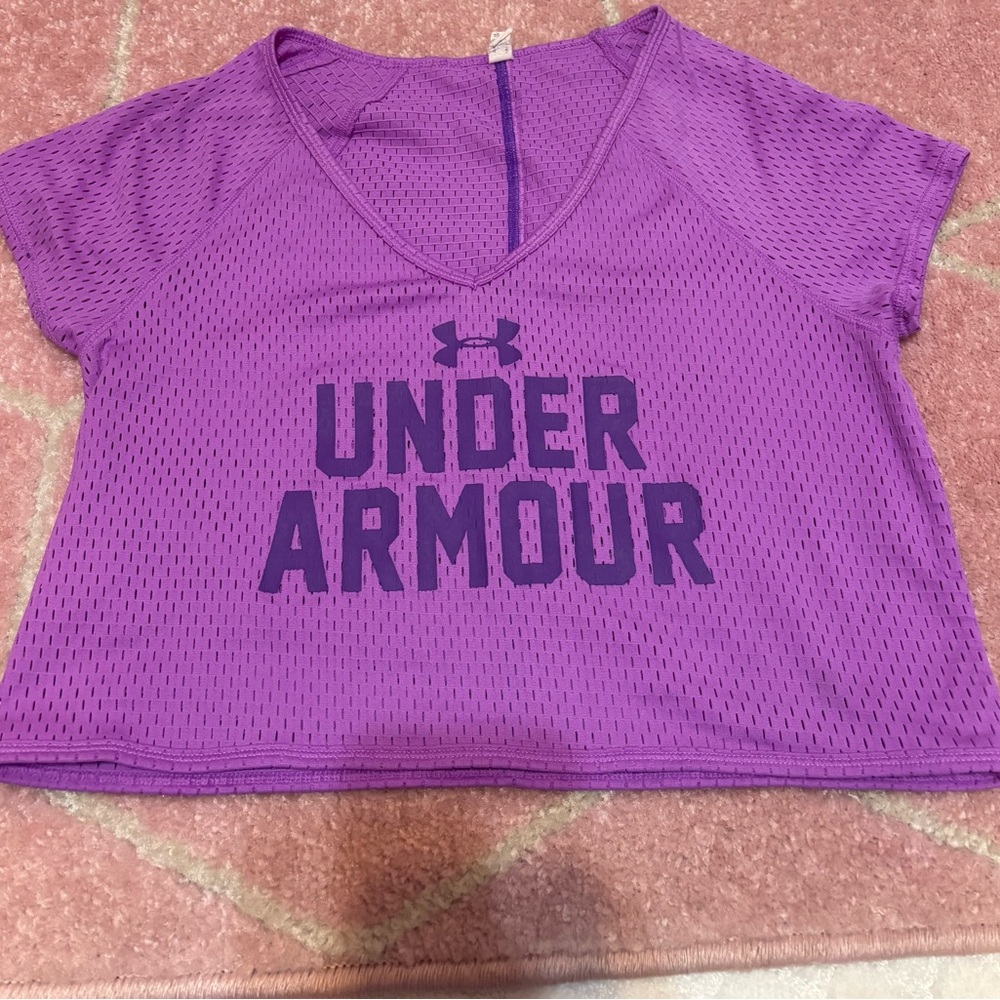 Under Armour Vivid Purple Mesh Tee